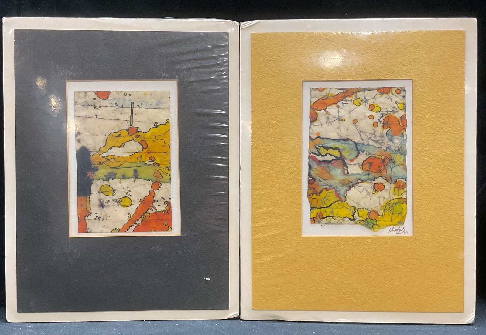Lot 2 Signed Abstract Mixed Media Paintings (1 of 6)