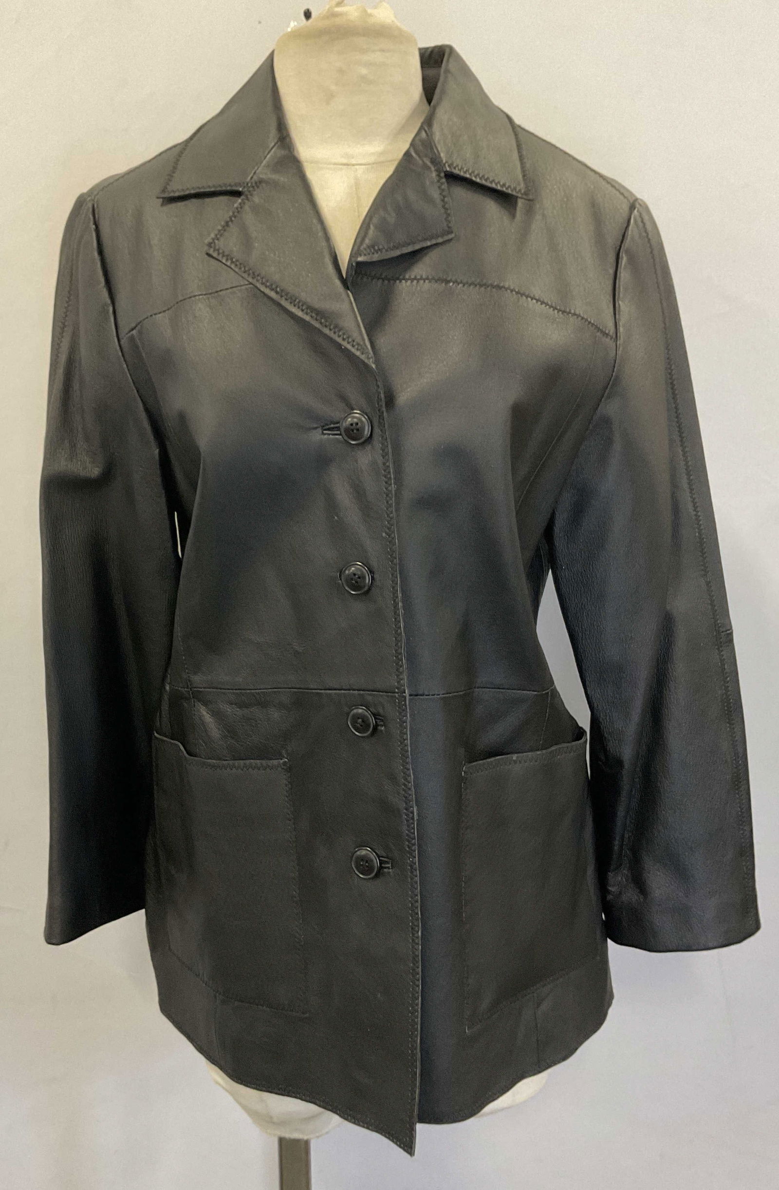 Vtg Terry Lewis Black Leather Jacket (1 of 9)