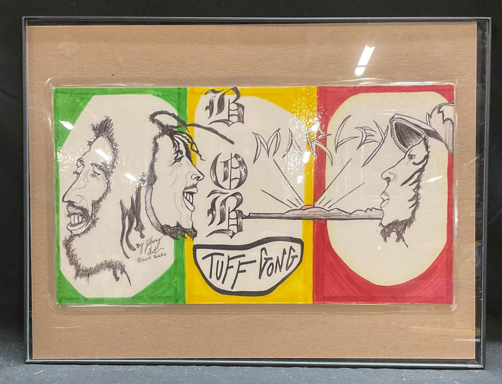 Signed Joshway Short Bob Marley Drawing (1 of 6)