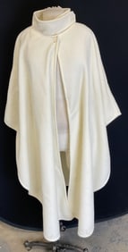 Vtg Lord & Taylor White Poncho Wrap