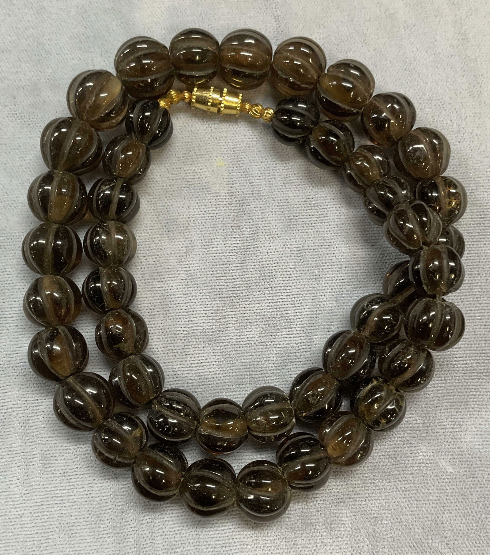 Vintage Carved Semiprecious Beaded Necklace (1 of 6)
