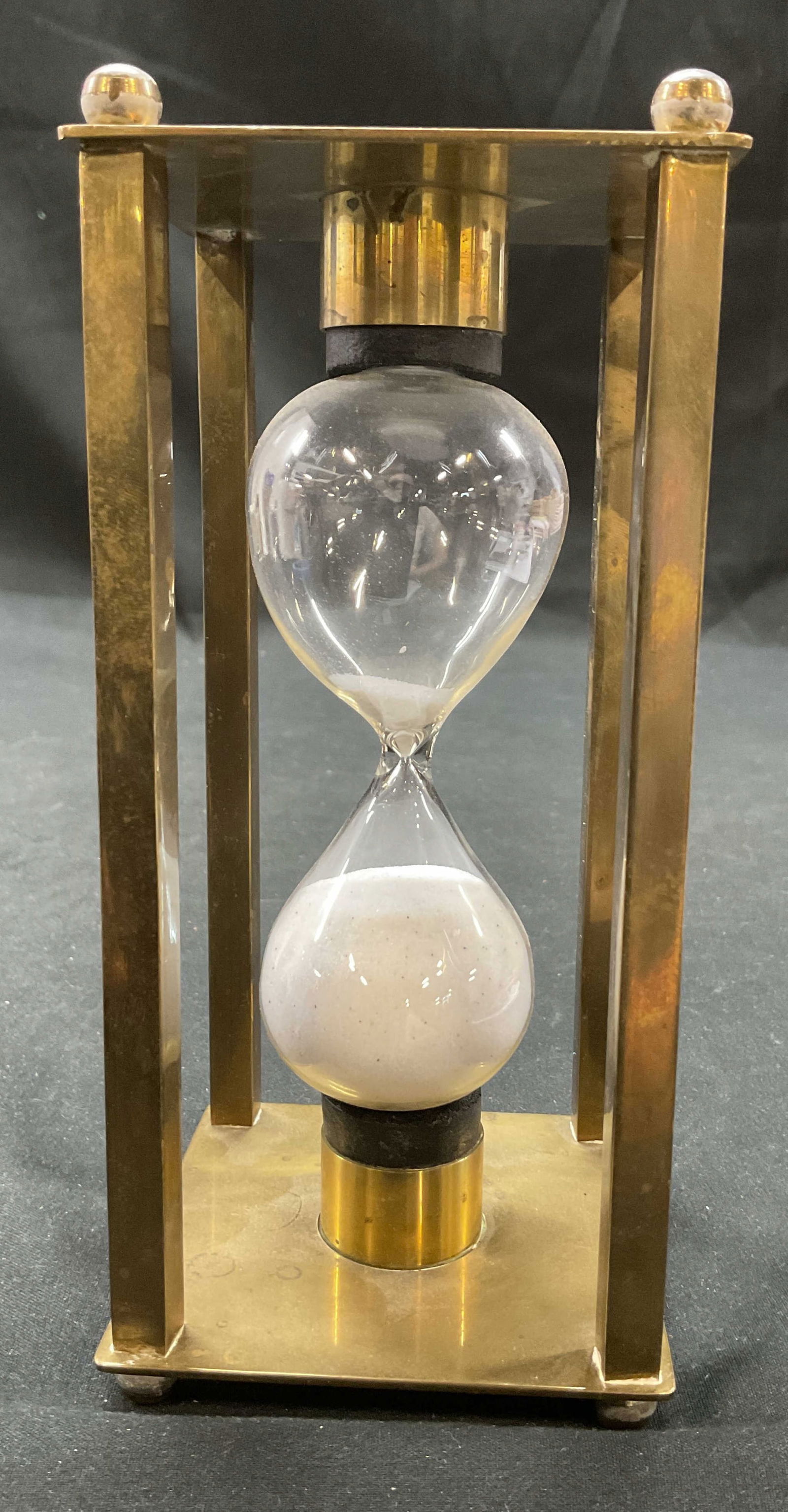 Vintage Brass Hour Glass Sand Timer (1 of 8)