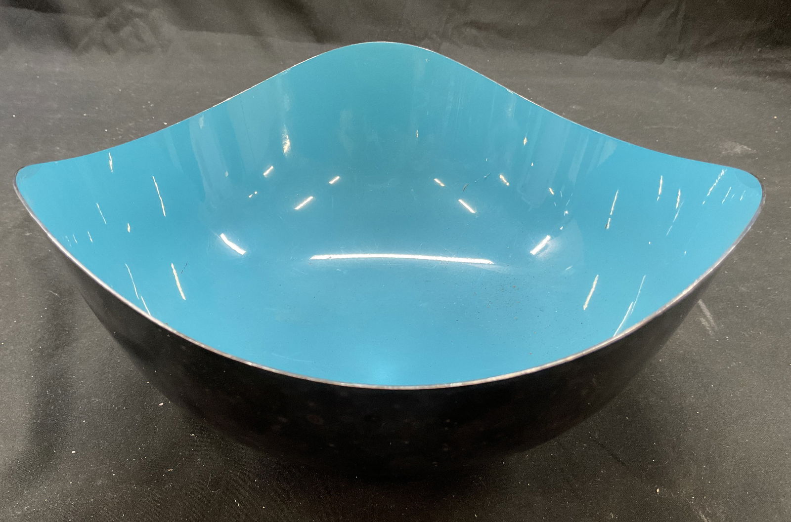 Vtg MCM Heirloom Silver Plated Blue Footed Bowl (1 of 8)