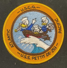 Vtg Donald Duck USS Pettit Coast Guard Patch