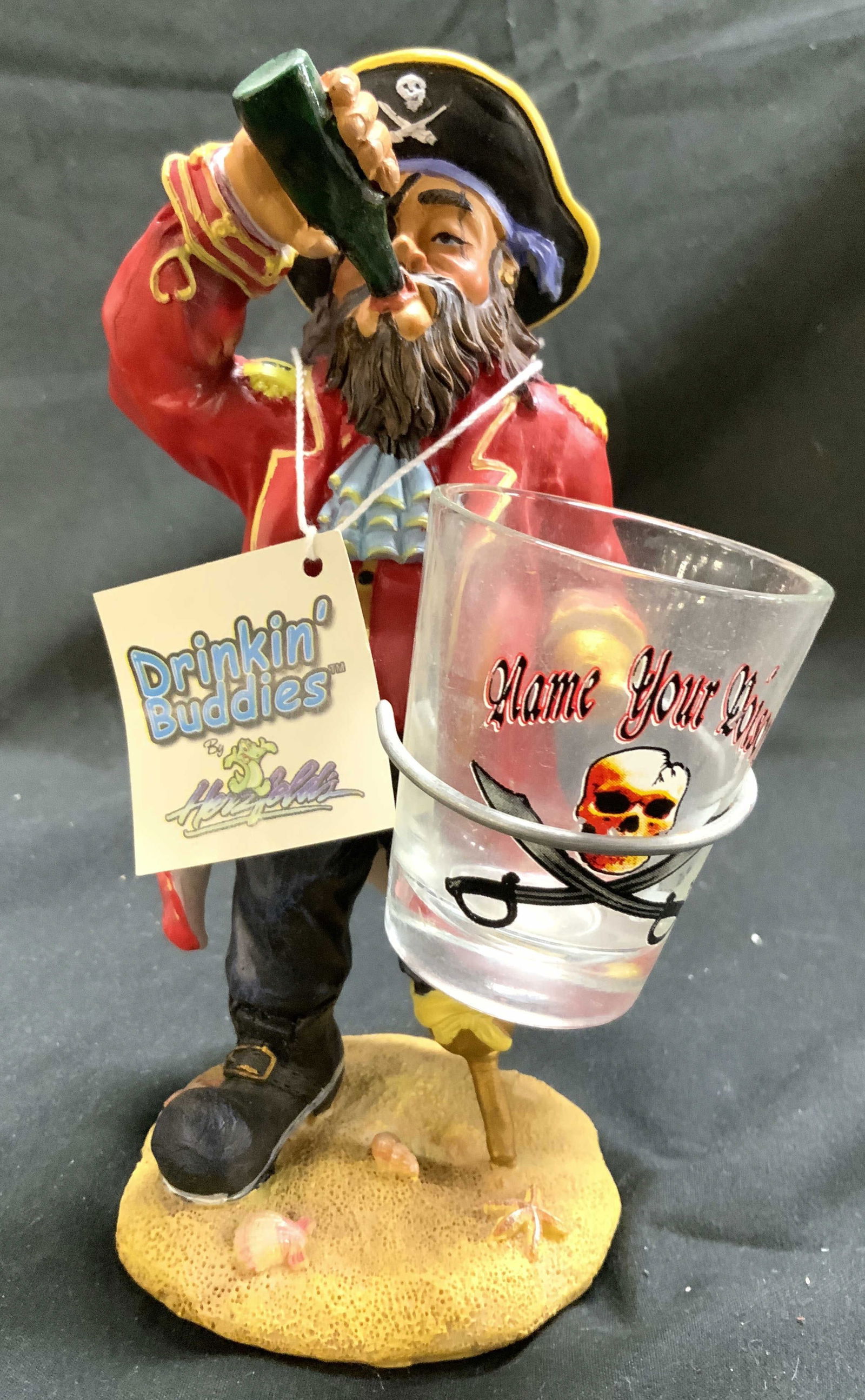 DRINKINBUDDIES Herzfelds Pirate Fig & Shot Gls NWT (1 of 7)