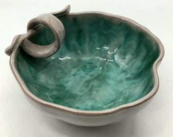 Vntg STANGL 3785 Eggplant Shaped Ceramic Bowl