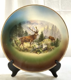 ROYAL BAVARIA Vtg Stag Deer Porc Plate