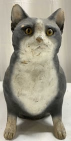 Vintage Composite Seated Cat Statuary