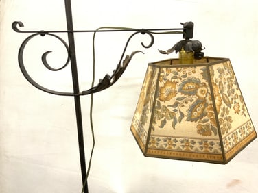 Vtg Spanish Revival Bridge Metal Floor Lamp