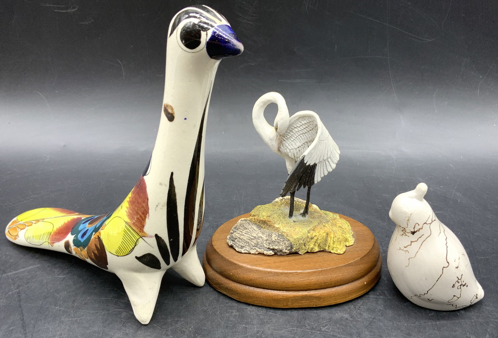 Lot 3 Assorted Ceramic Bird Figurines MEXICO (1 of 7)