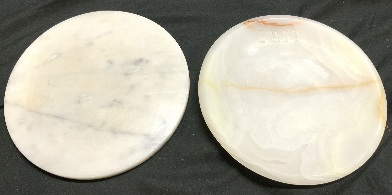 Lot 2 Marble Trivet & Plate IBM (1 of 6)