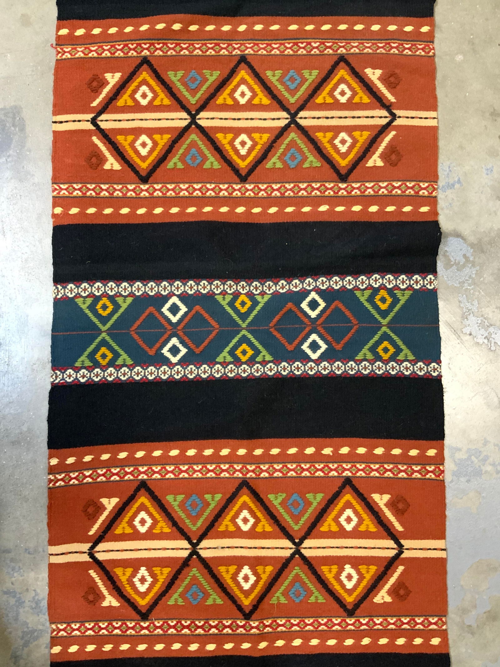 Vintage Tribal Handmade Wool Runner (1 of 7)