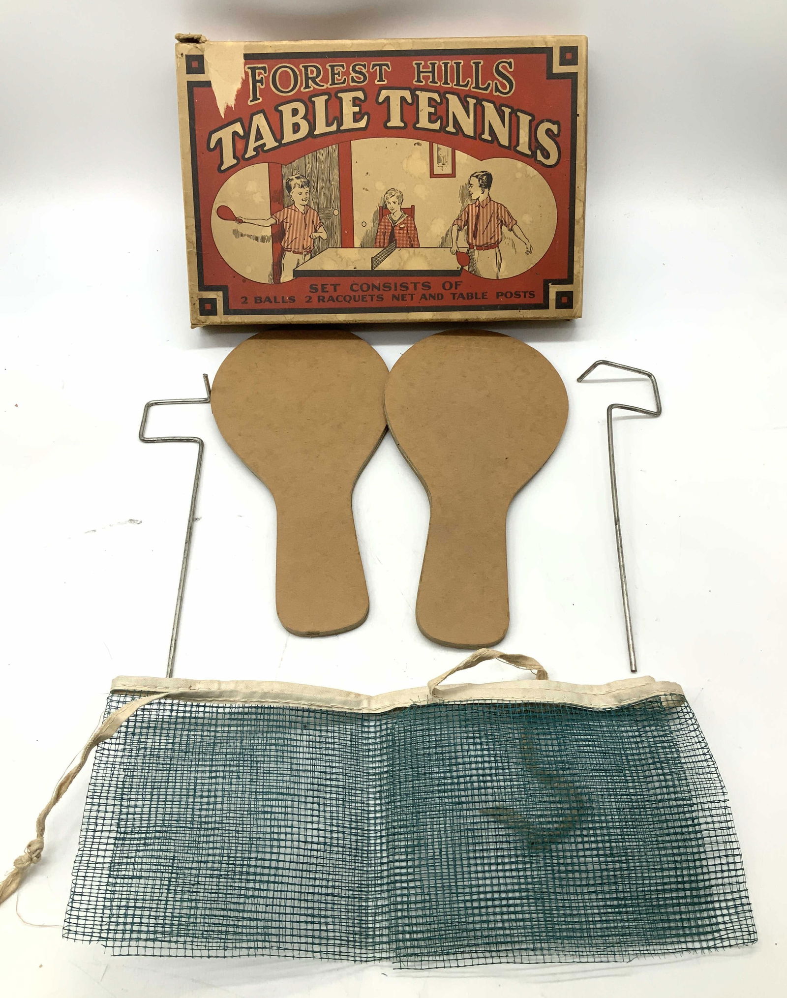 Vntg Circa 1940 Forest Hills Table Tennis W Box (1 of 7)
