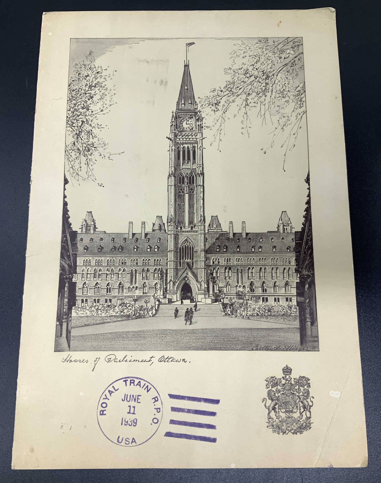 Vntg 1939 Souvenir Royal Train Breakfast Menu Cvr (1 of 7)