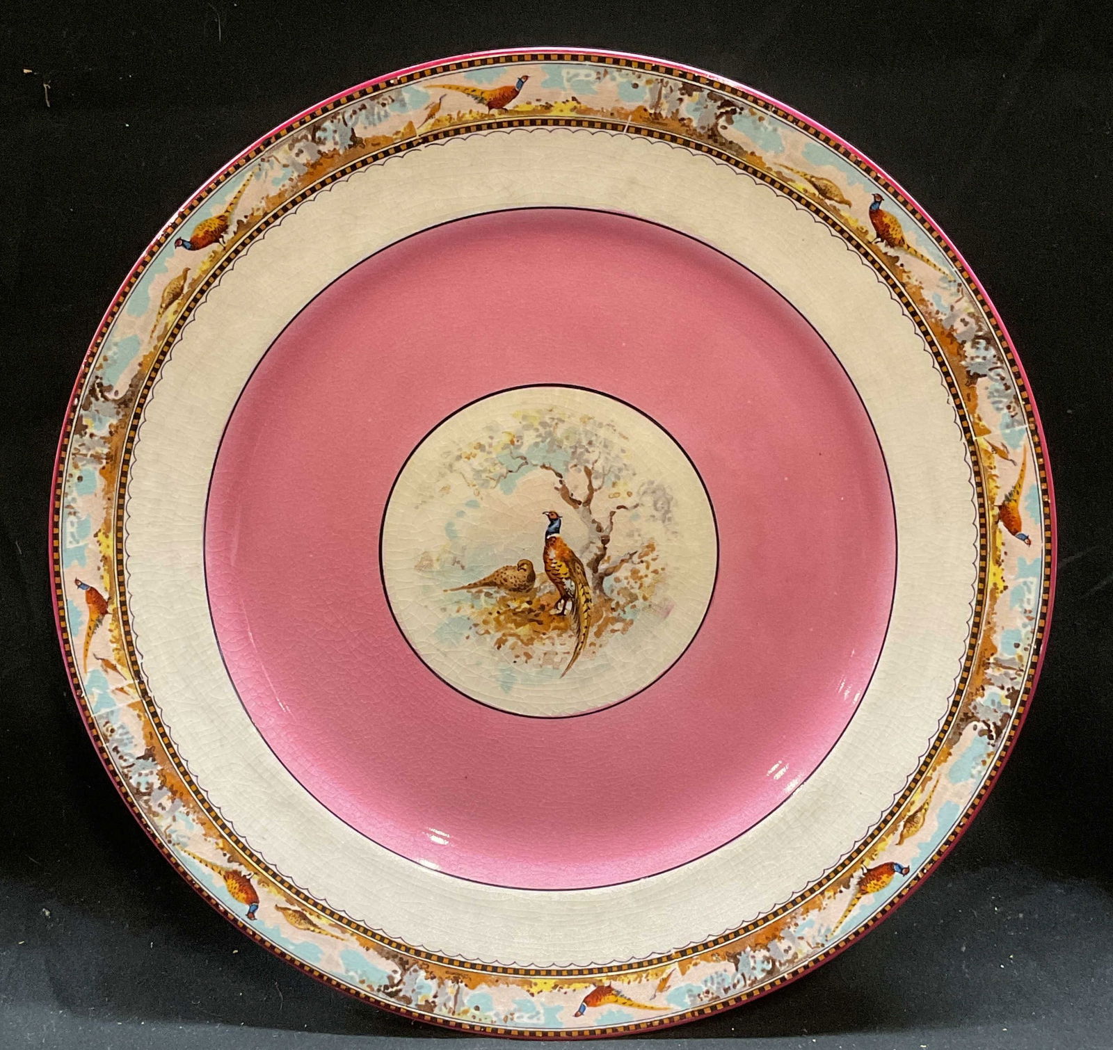 Vintage Hampton China Pheasant Plate, England (1 of 6)