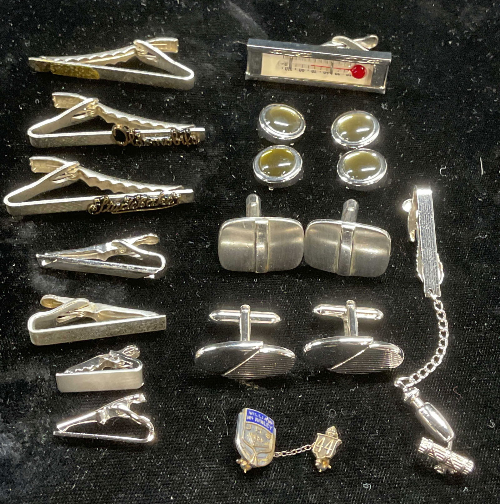 Group 16 Silver Tn Tie Clips, Cufflinks, Swank + (1 of 9)