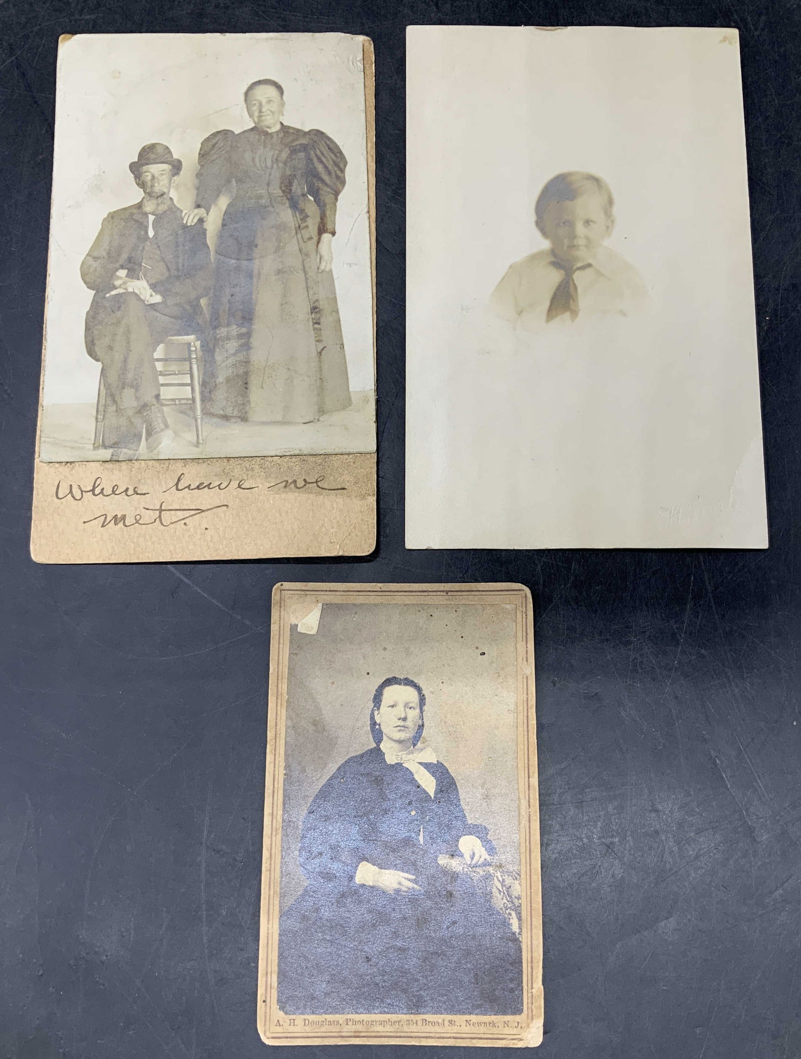 3 Antq Circa 1860s Inscribed Photograph Postcards (1 of 7)