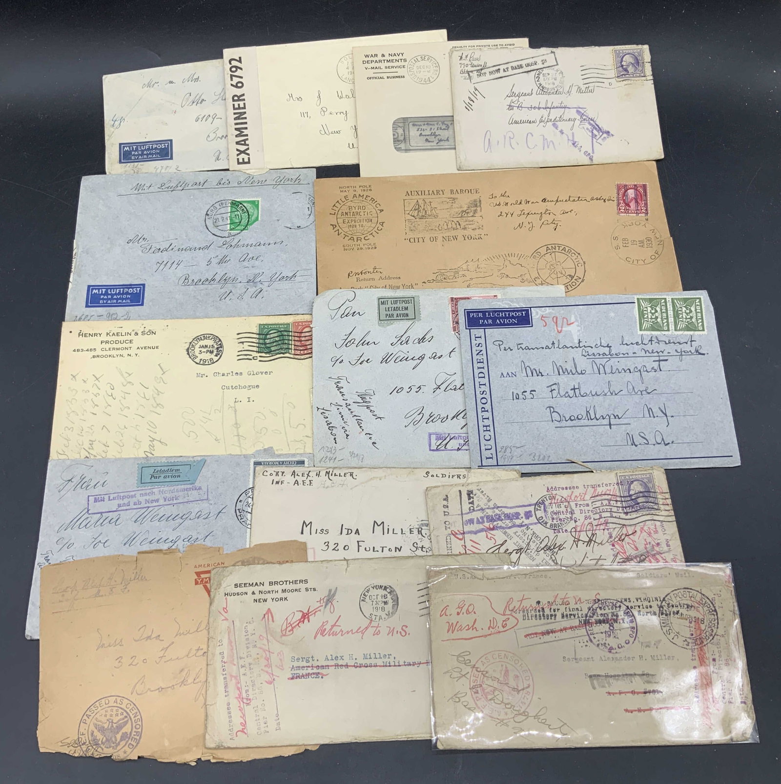 Lot15 c1880-1940s Inscribed & Postmarked Envl&Stamps: Lot 15 C. 1880-1940s Inscribed & Postmarked Envl. Lot includes 15 envelopes from possible Circa 1800s-1940s. Envelopes features hand-written inscriptions, post marks & stamps. Few envelopes have inscr