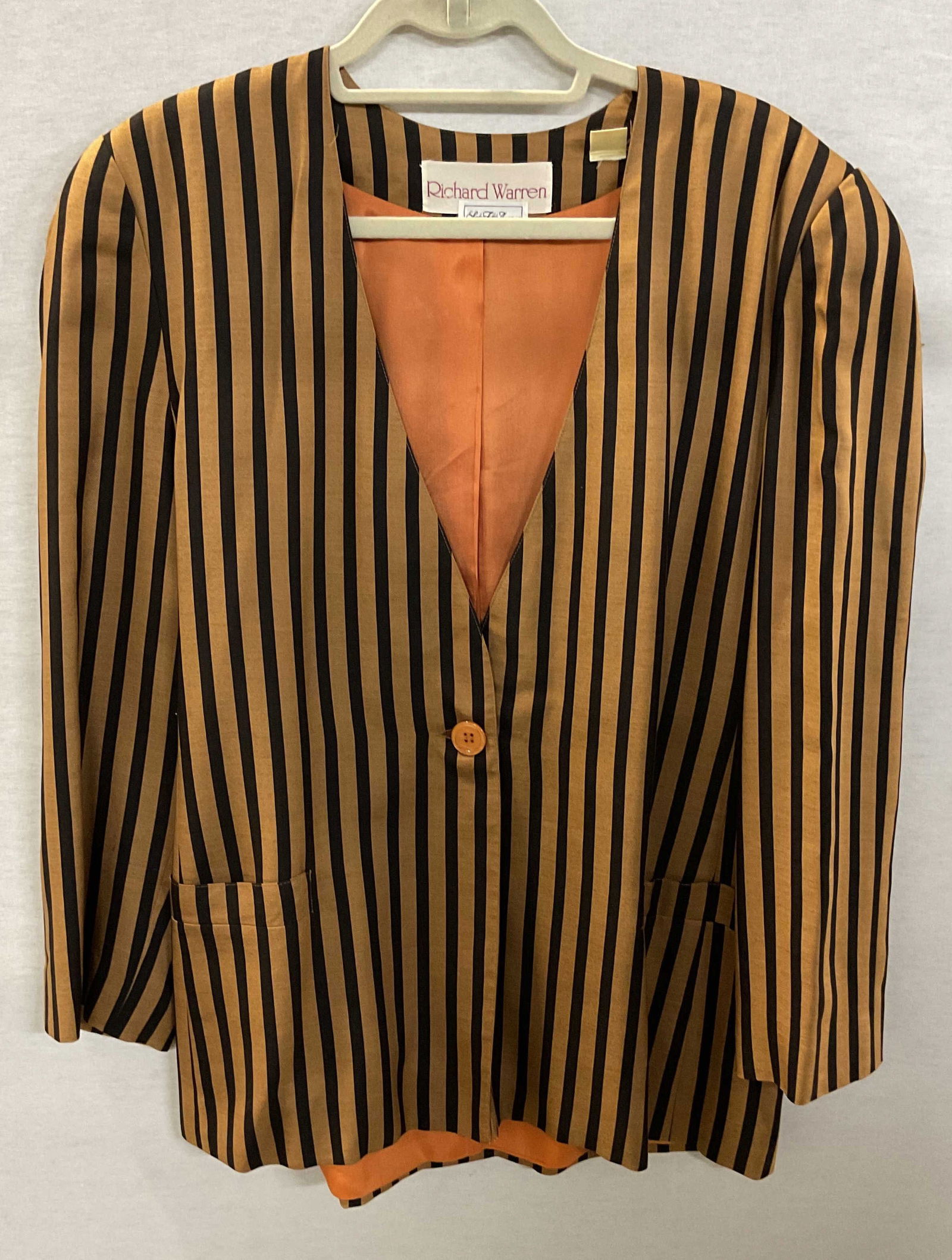 Vtg Richard Warren Silk Striped Jacket (1 of 6)