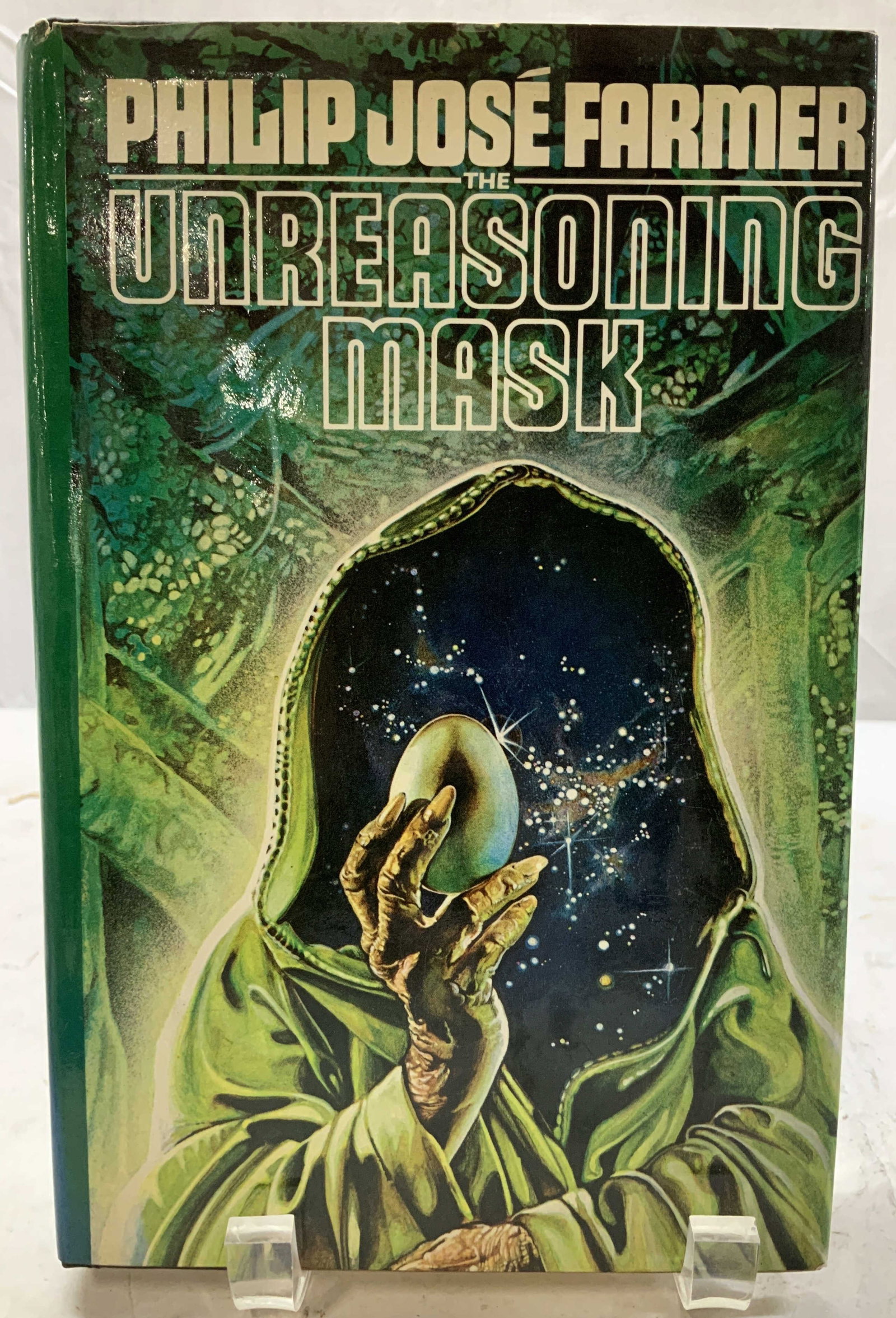 1981 The Unreasoning Mask Sci-Fiction Book FARMER: 1981 The Unreasoning Mask Sci-Fiction Book FARMER The Unreasoning mask by Philip Jose Farmer. COPYRIGHT 1981 by Philip Jose Farmer. Published simultaneously in Canada by Academic Press Canada. Printed