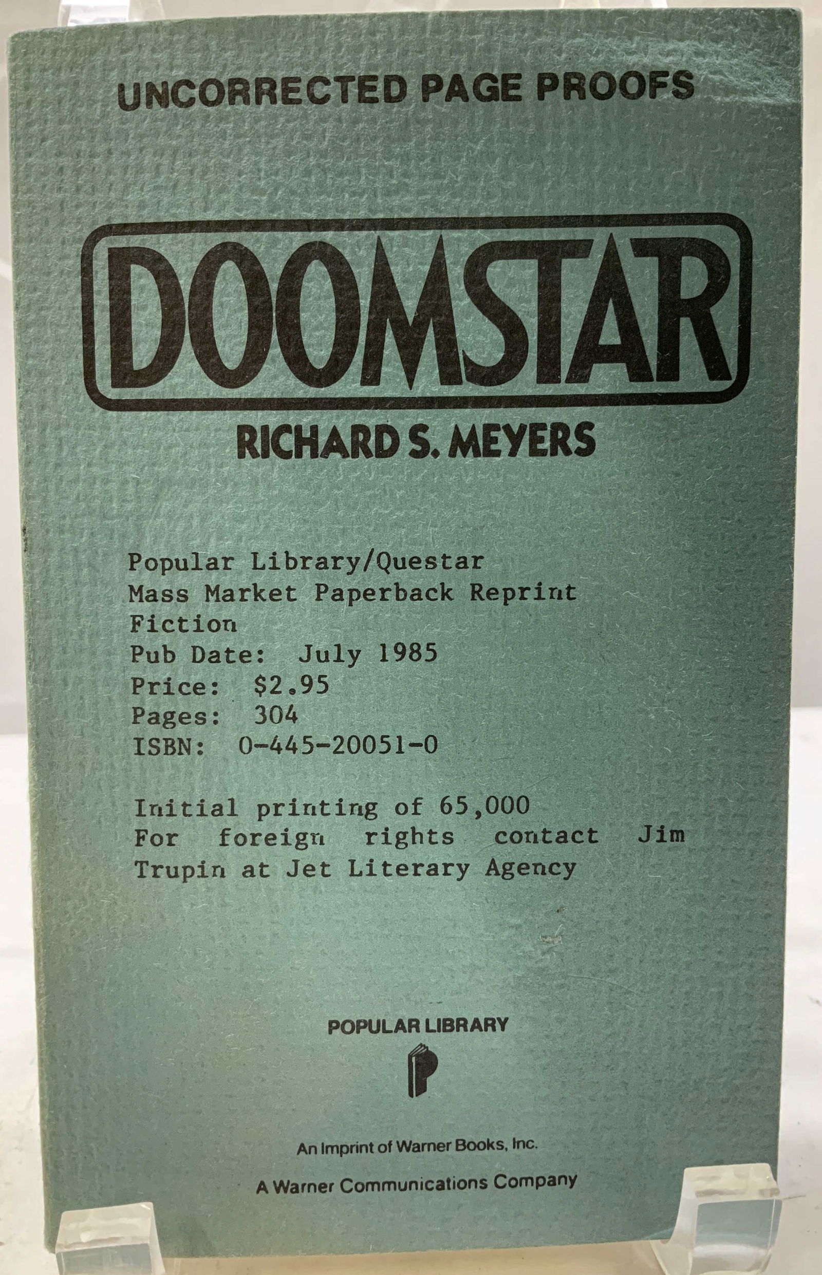 1985 Doomstar Sci-Fi First Printing Book MEYERS (1 of 6)