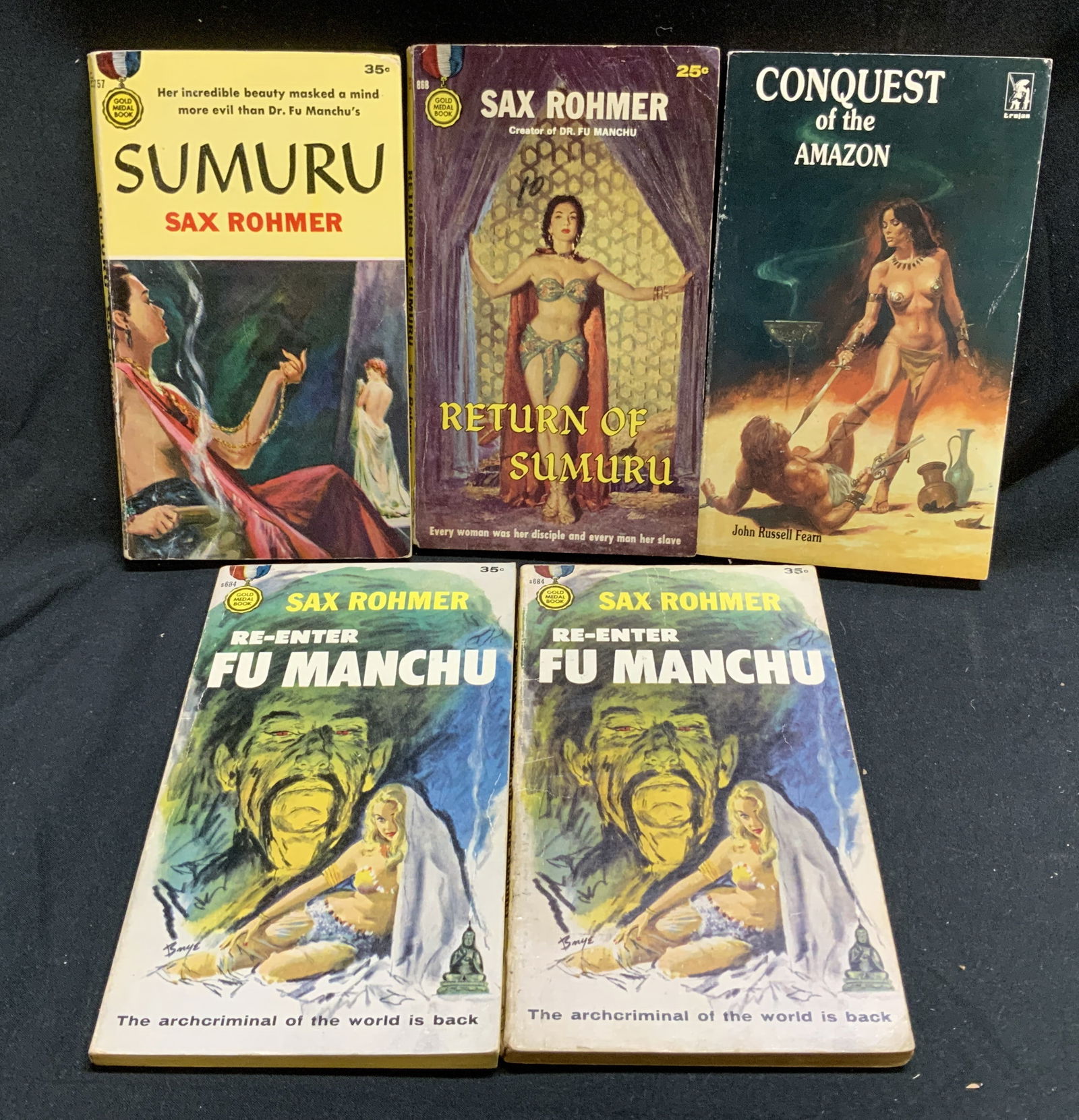 Lot 5 1950s Pulp Fiction Books ROHMER & FEARN (1 of 10)