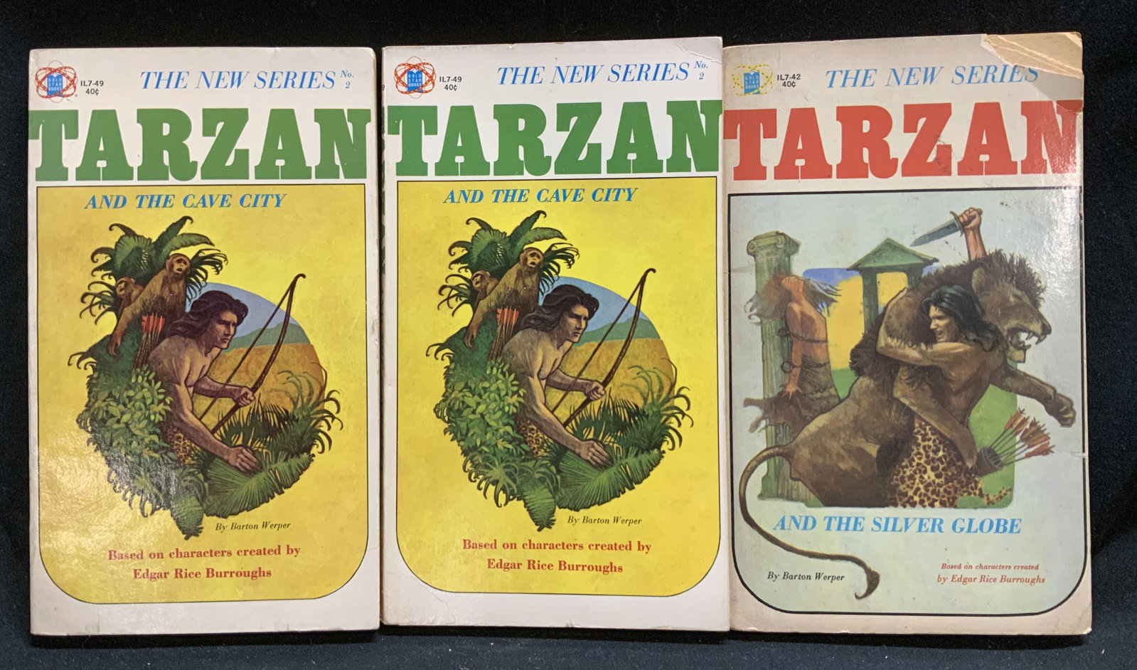 Lot 3 The New Series TARZAN 1964 Books WERPER+: Lot 3 The New Series TARZAN 1964 Books WERPER+ Lot includes, THE NEW SERIES: Tarzan & The Cave City, Tarzan & The Silver Globe. Books by Barton Werper & based on characters created by Edgar Rice Burro