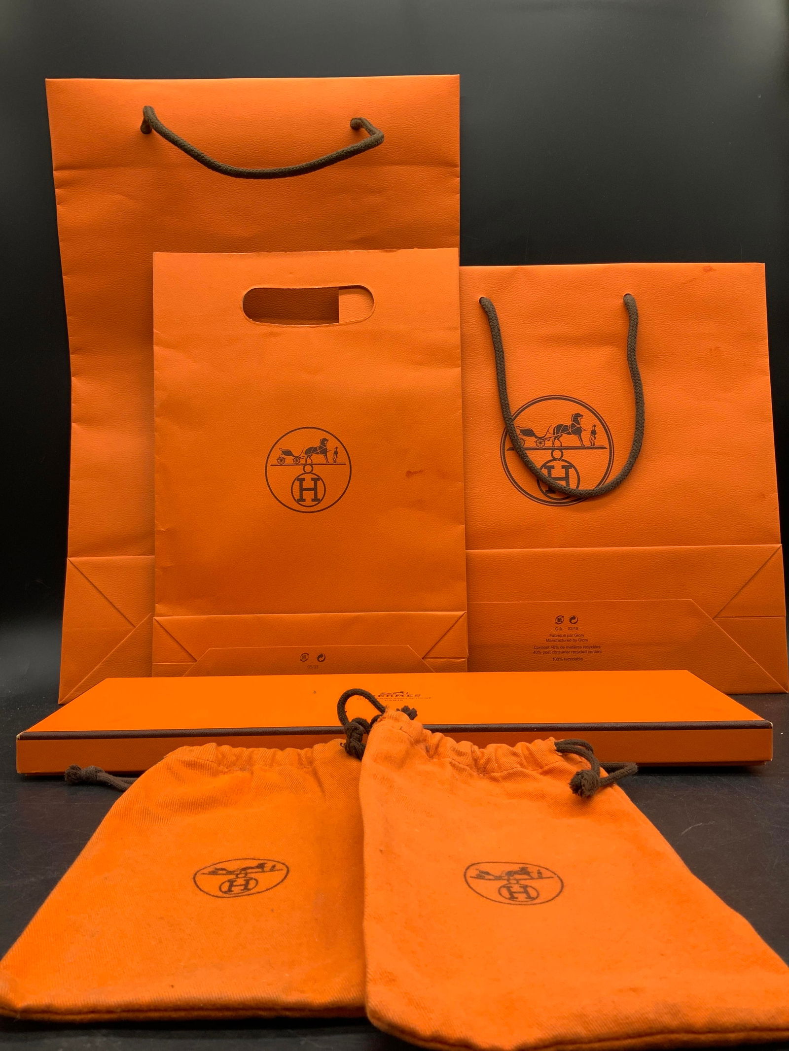 Lot 6 HERMES Assorted Dust & Storage Box FRANCE (1 of 7)