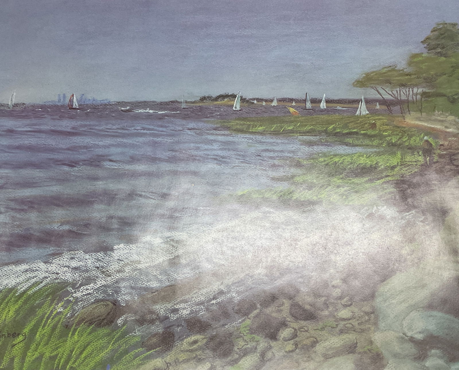 Weinberg Tods Point Landscape Litho Poster (1 of 7)