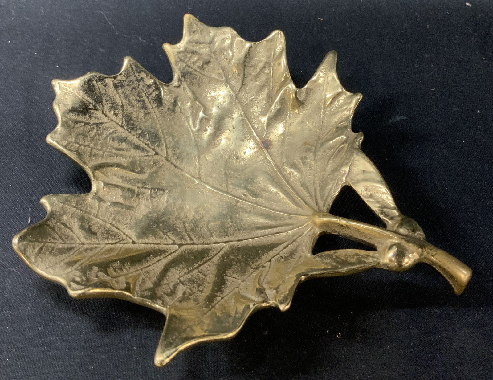 Virginia Metal Sugar Maple Brass Trinket Dish (1 of 6)