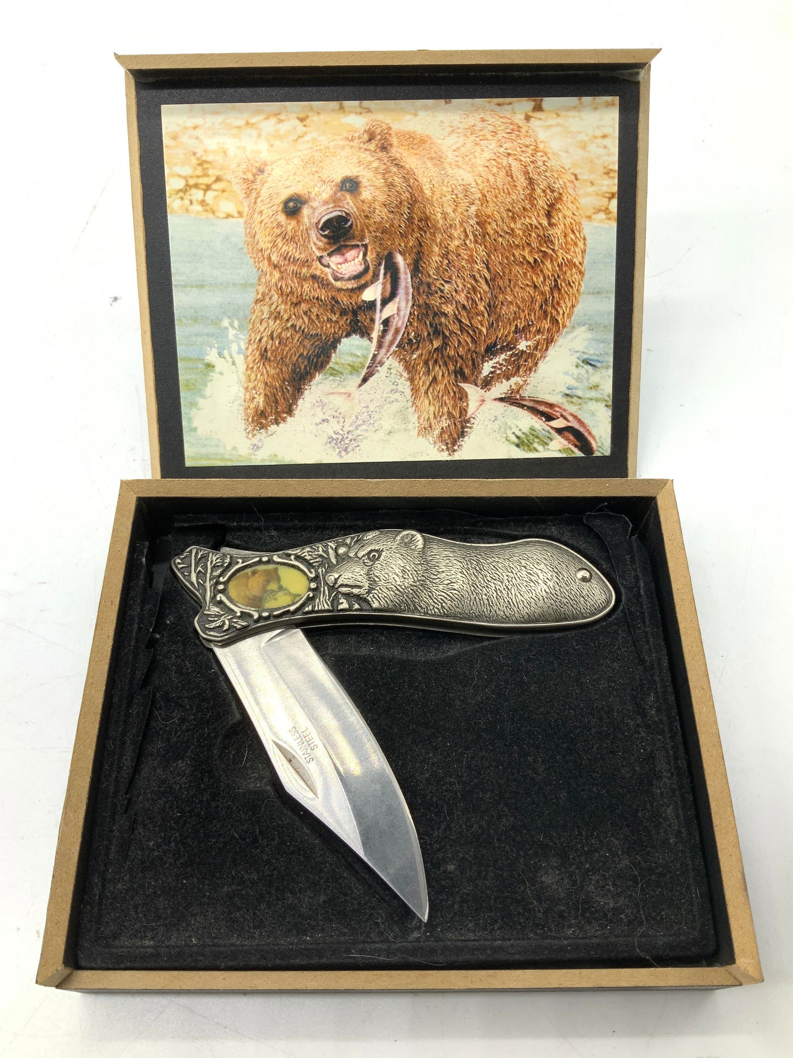 Beer Motif Stainless Steel Pocket Knife W Box (1 of 7)
