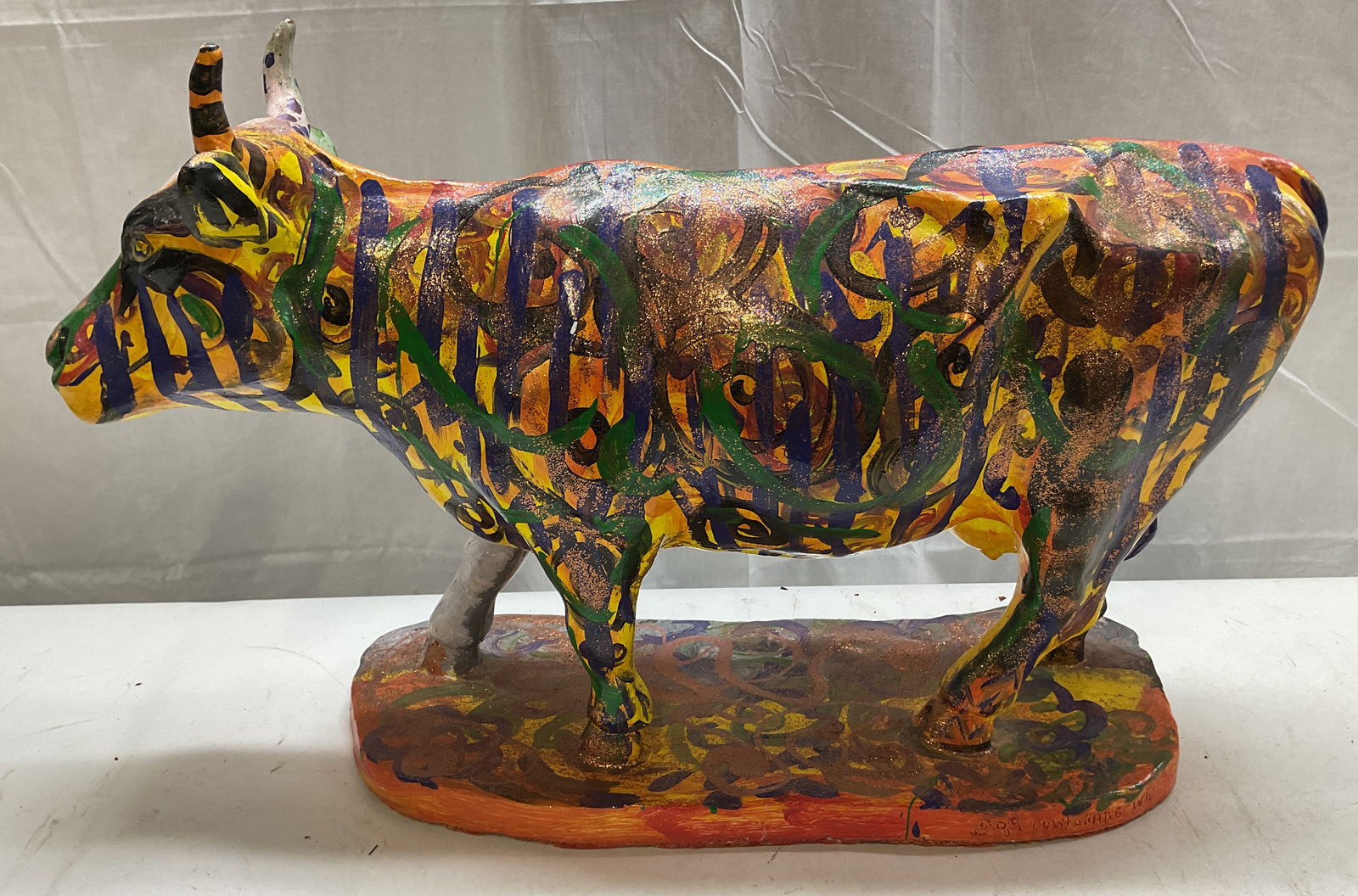 Vtg COWPARADE Signed Erika Allen Cow Figurine 1999 (1 of 10)