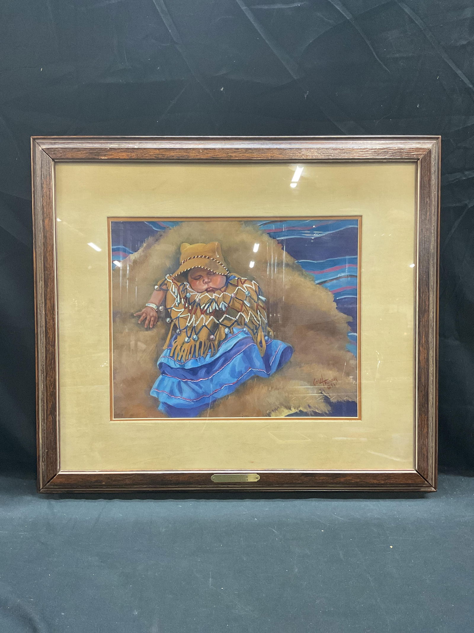 Signed Carol Theroux Precious Sleeps Pastel (1 of 7)