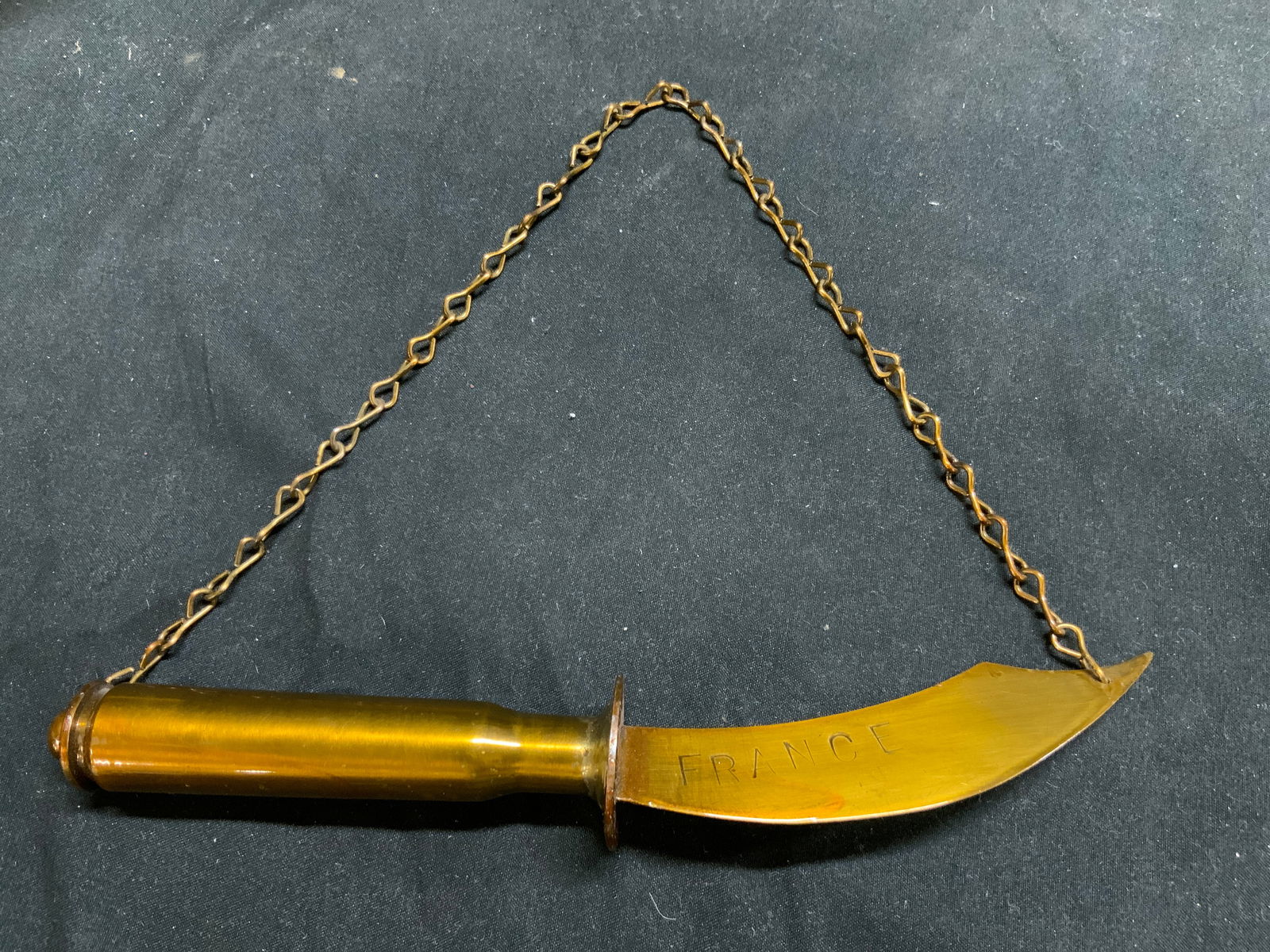 VTG Brass Trench Art Letter Opener W Hng FRANCE (1 of 8)