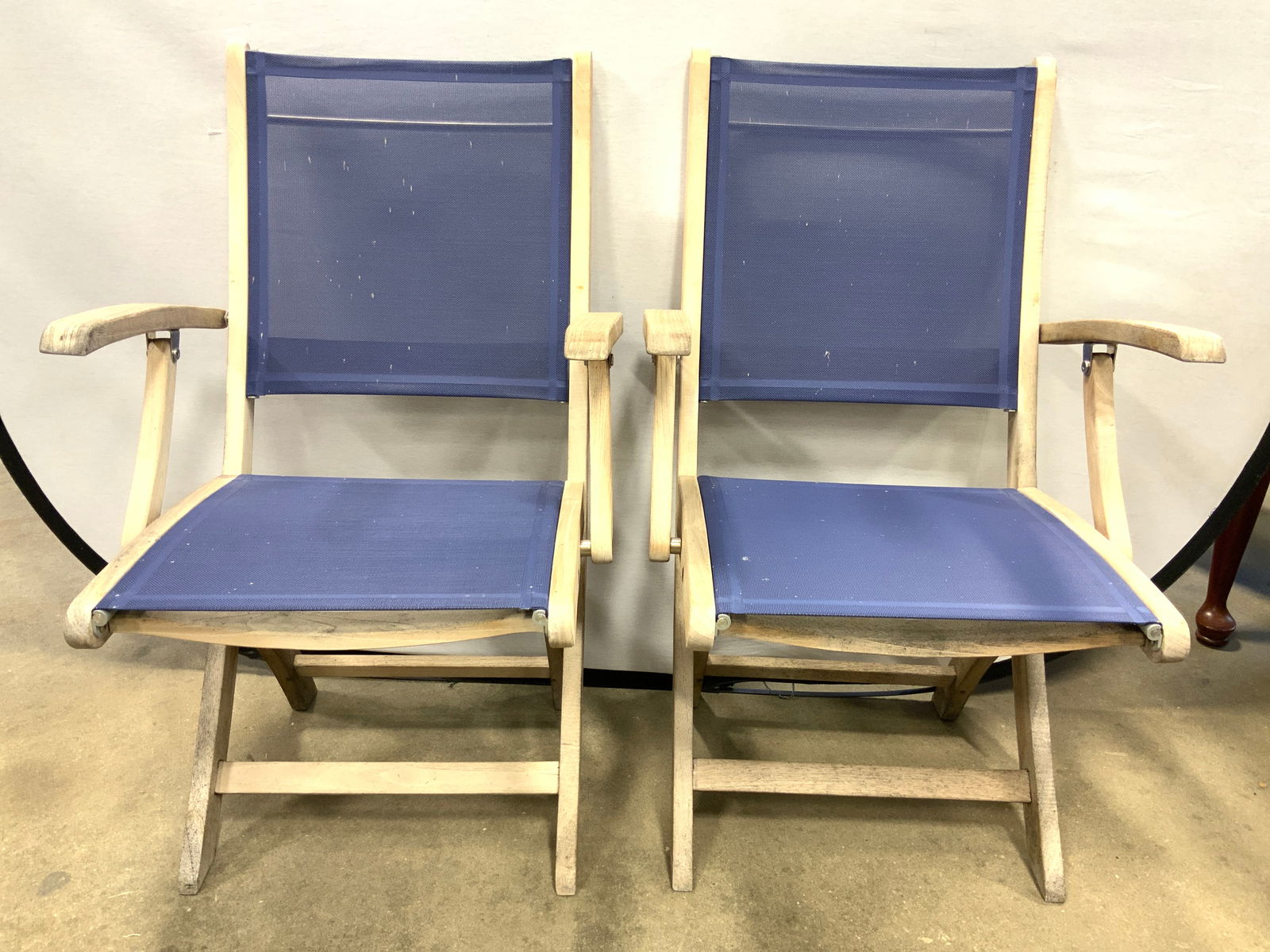 Outdoor Classics Wood & Mesh Outdoor Folding Chrs (1 of 8)