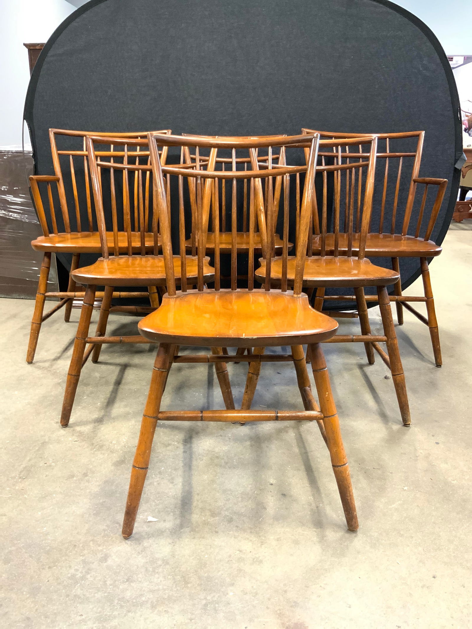 CURTIS PRODUCTS INC Set 6 Crvd Wood Dining Chrs US (1 of 10)