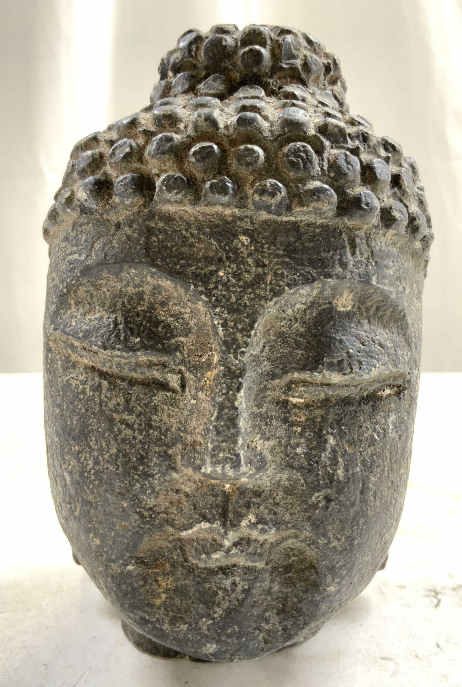 Antq Chinese Carved Stone Buddha Head Sculpture (1 of 8)