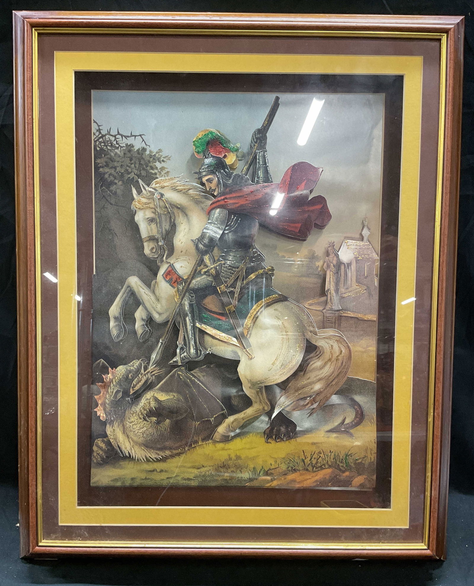 Framed George & The Dragon 3D Lithograph (1 of 7)