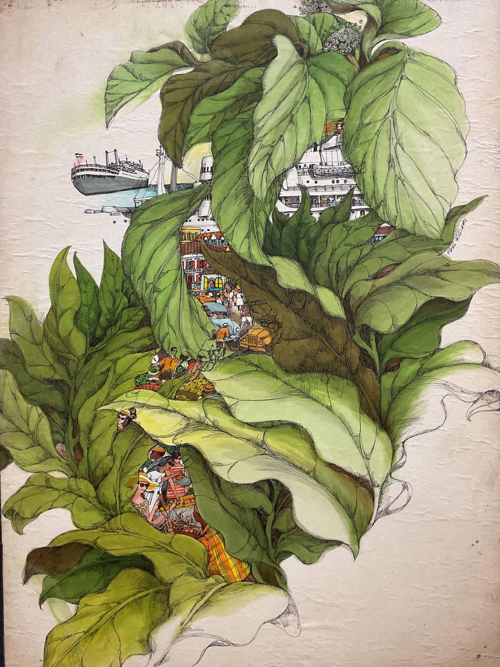 Sgn Paul Williams Vacation Tropical Art 1968 (1 of 7)