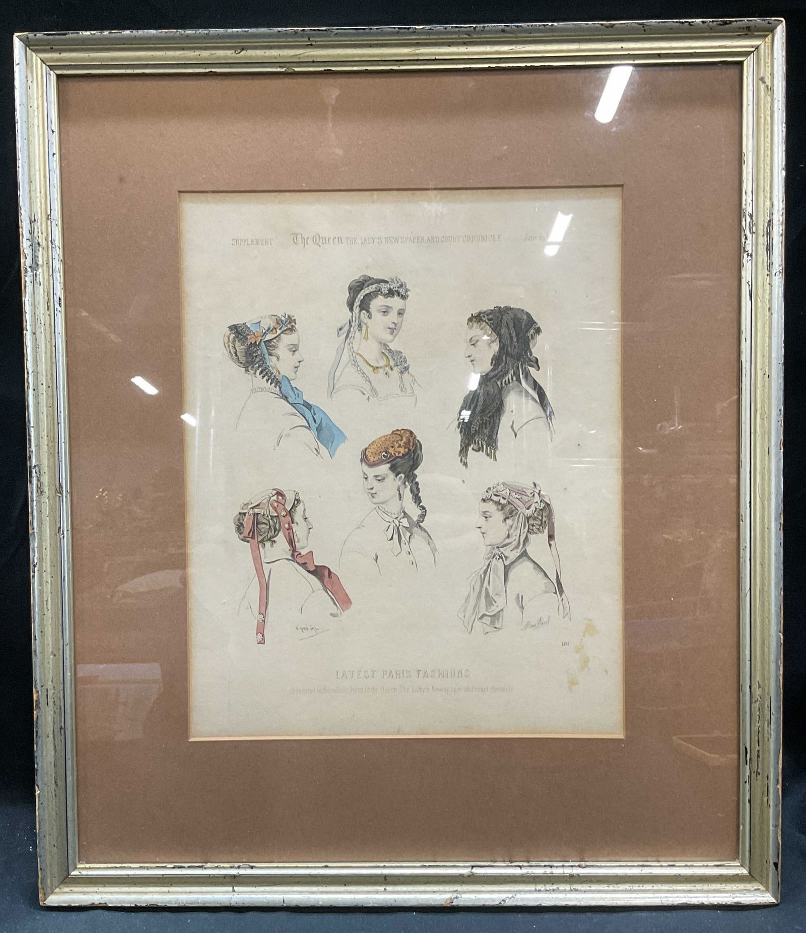 1867 Ladies Newspaper French Fashion Litho (1 of 6)