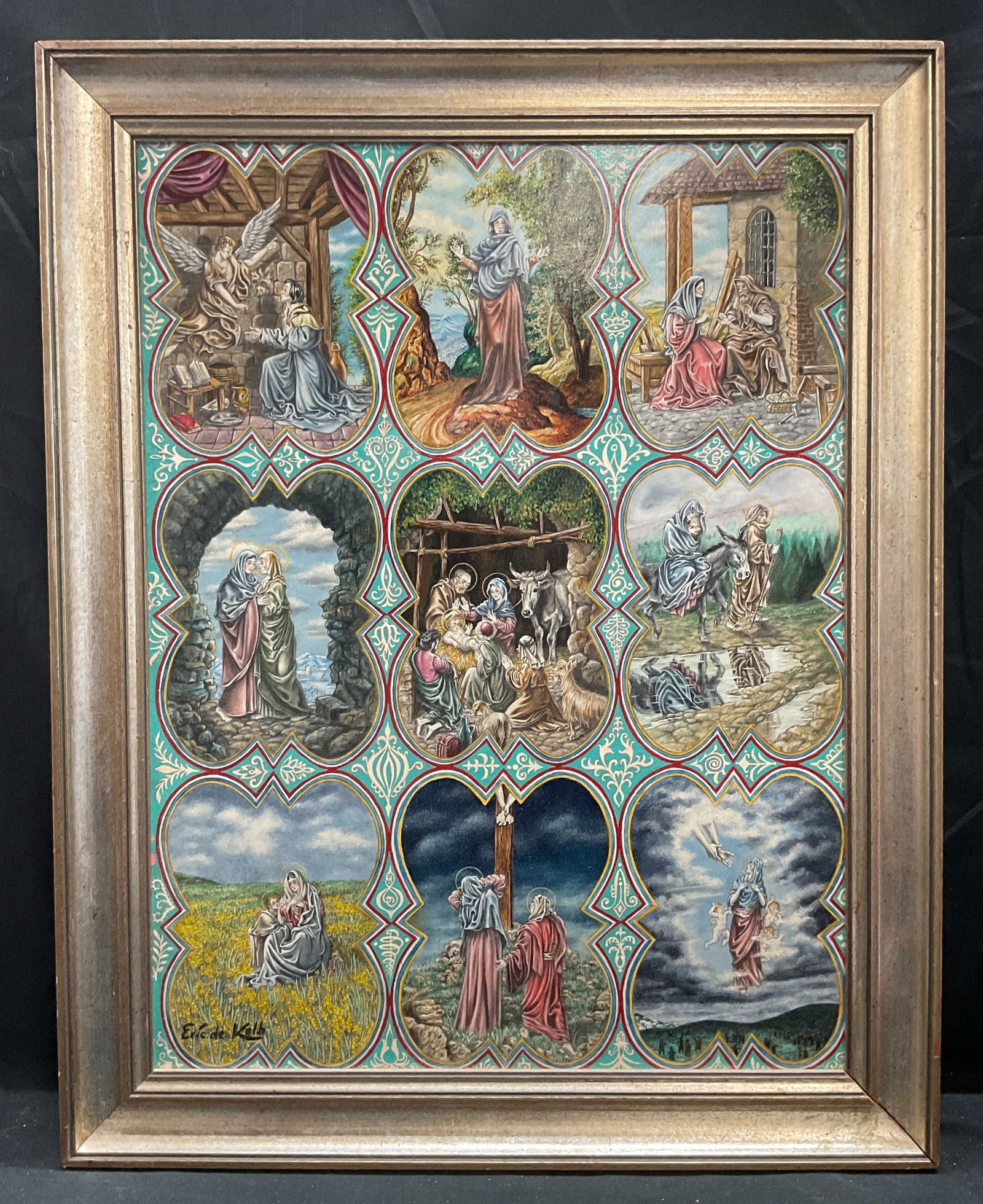 Sgn Eric de Kolb Madonna #10 Oil Painting (1 of 8)