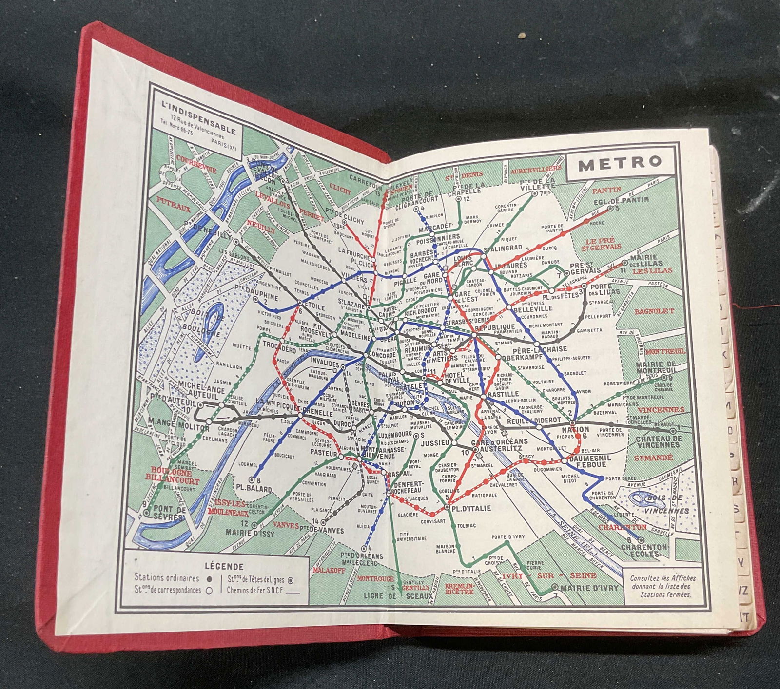 General Guide To Paris Book, Color Maps, 1950s (1 of 9)