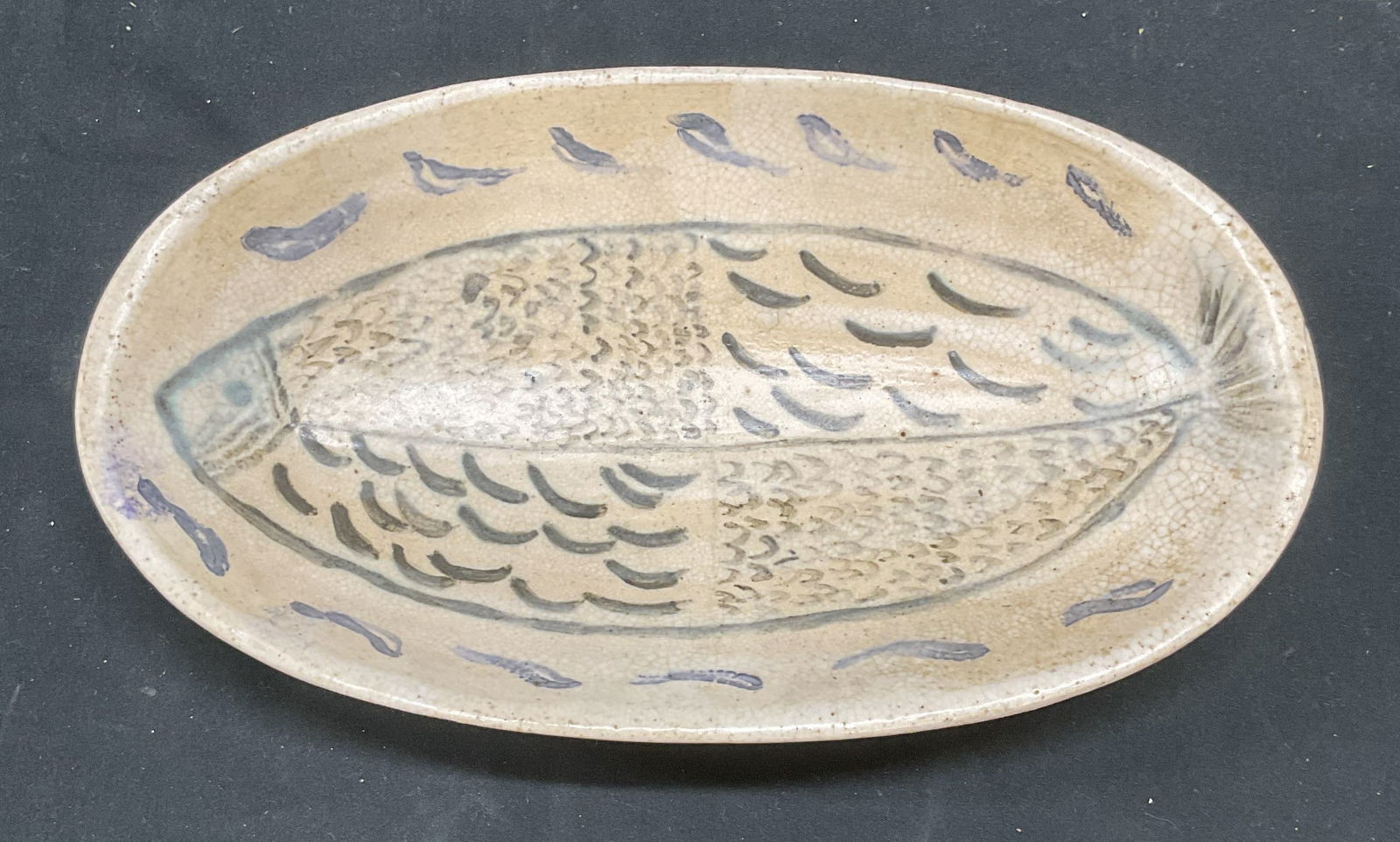 Vntg Signed Catherine Herschel Crmc Fish Bowl 11in (1 of 6)