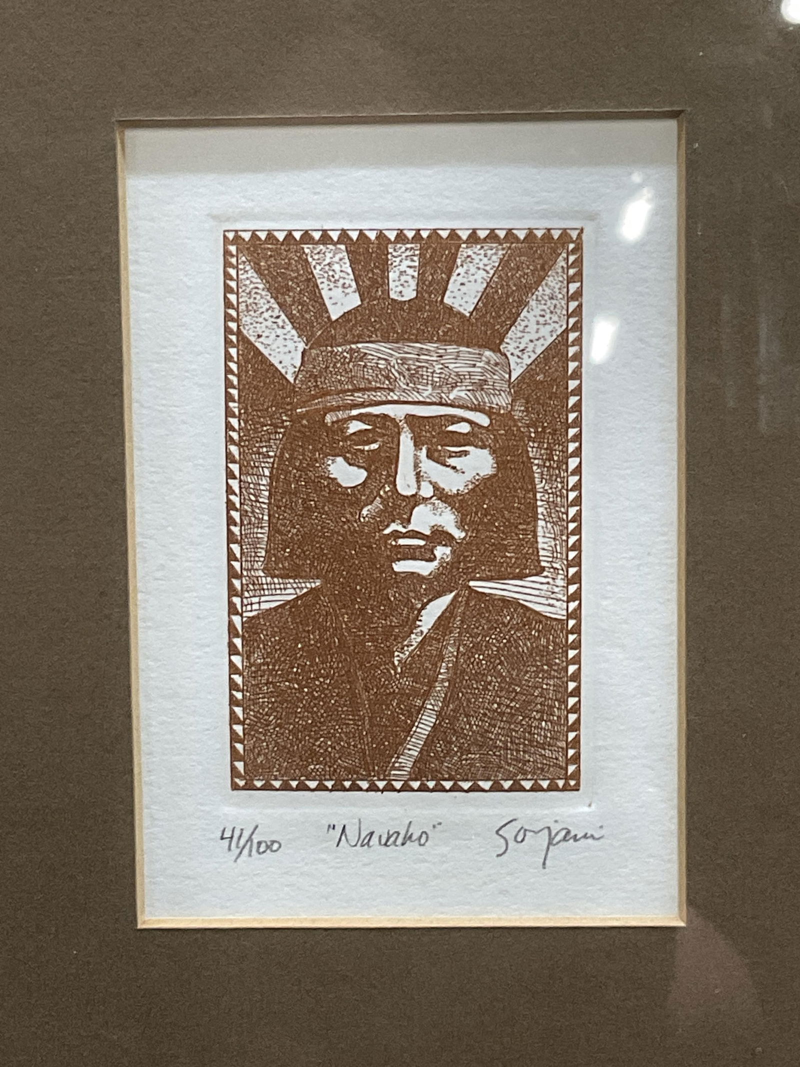 Signed Sovjani Navajo Portrait Ltd Edt Litho (1 of 6)