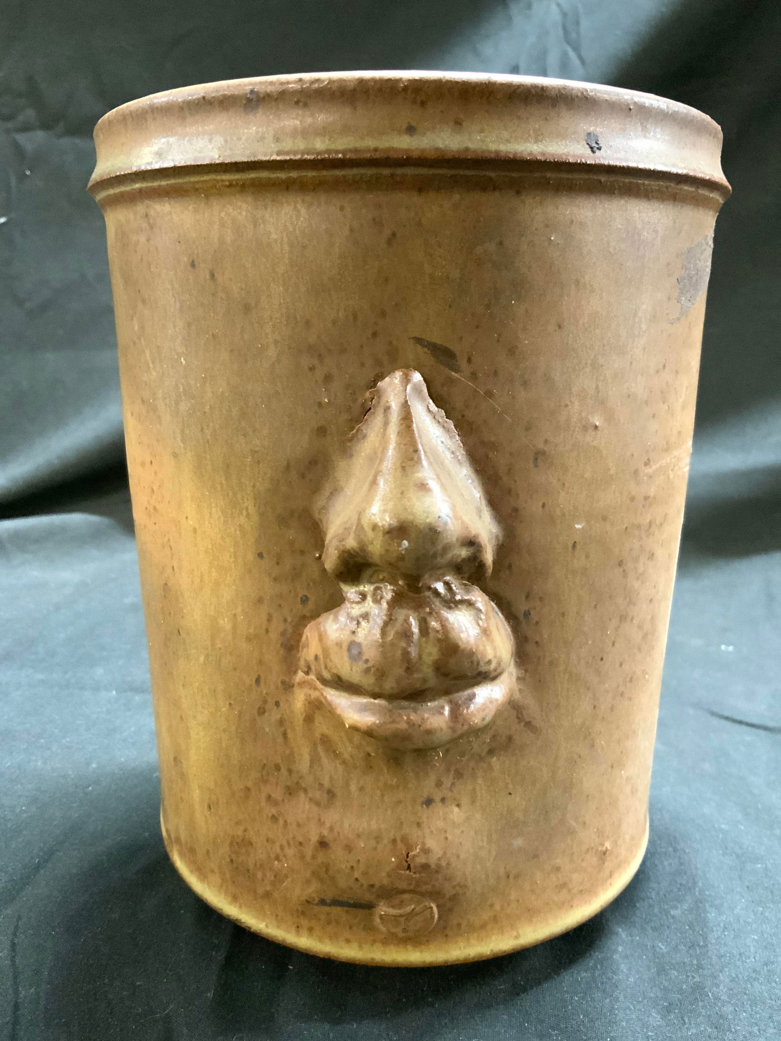 Antq Ceramic Sculpted 3D Nose & Mouth Vase Vessel (1 of 8)