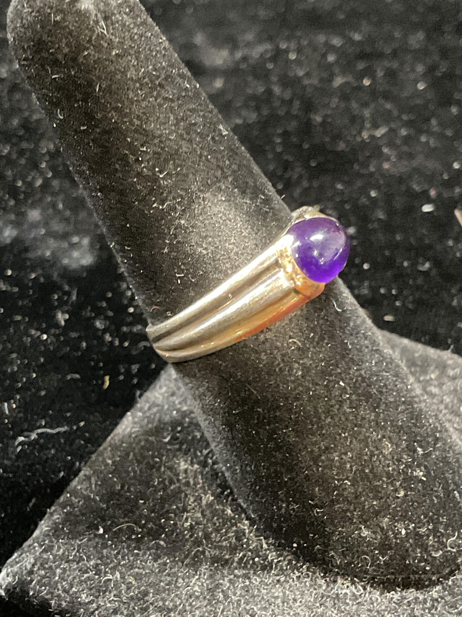 Tiffany Sterling Silver 18K Gold Amethyst Ring (1 of 7)