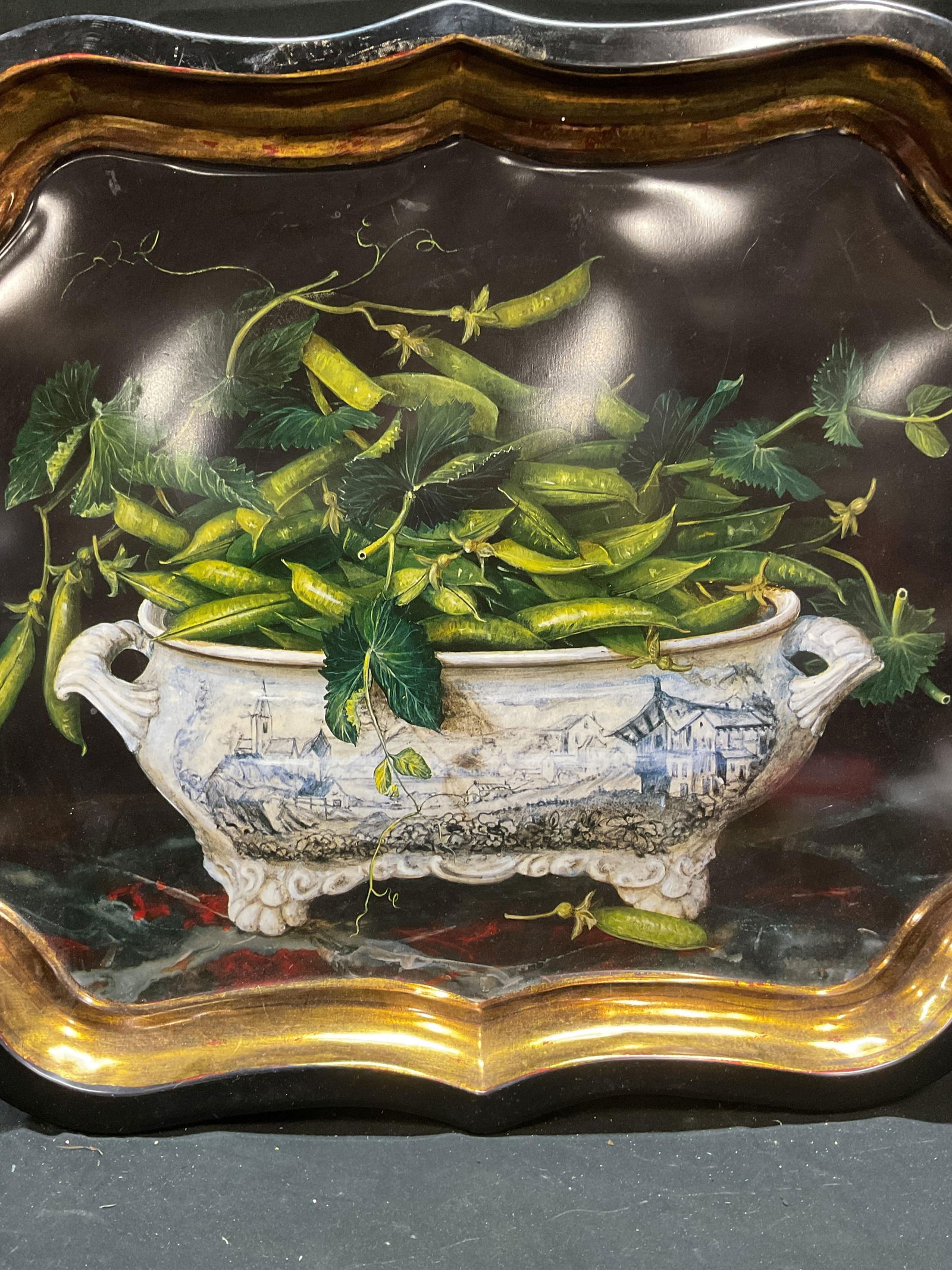 Vtg Keller Charles Hoppen Peas Tole Tray (1 of 7)