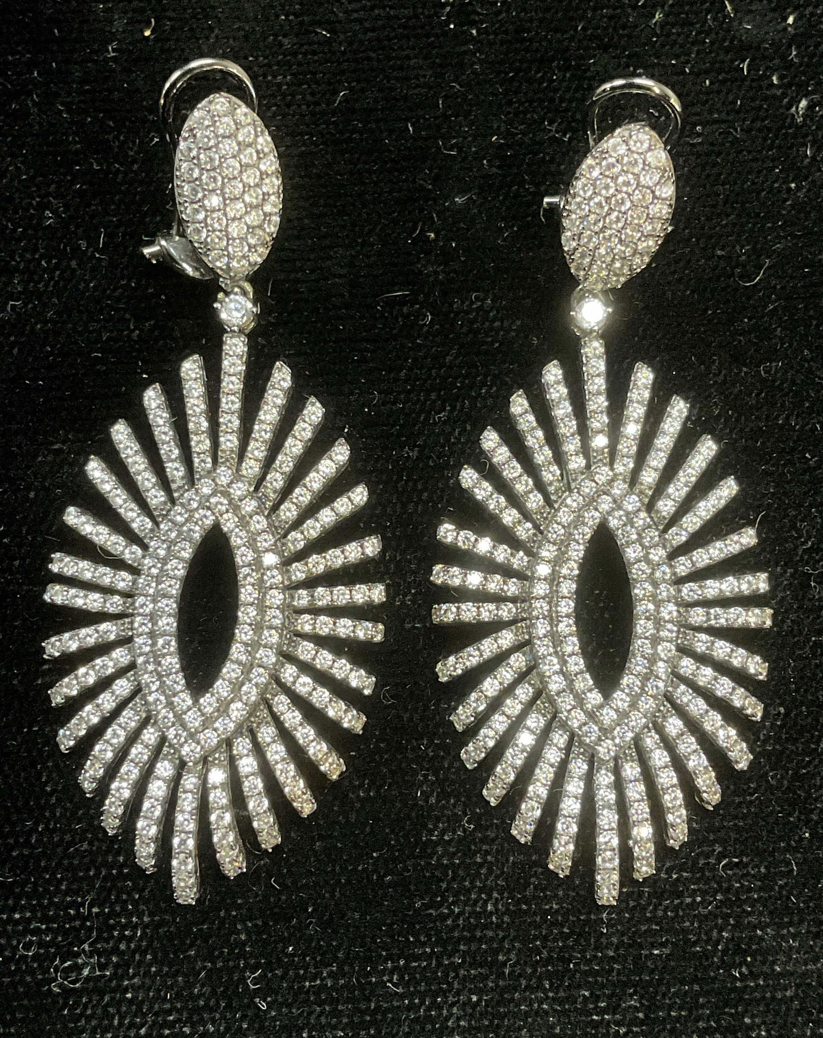 Vintage Sterling Silver Crystal Earrings (1 of 7)