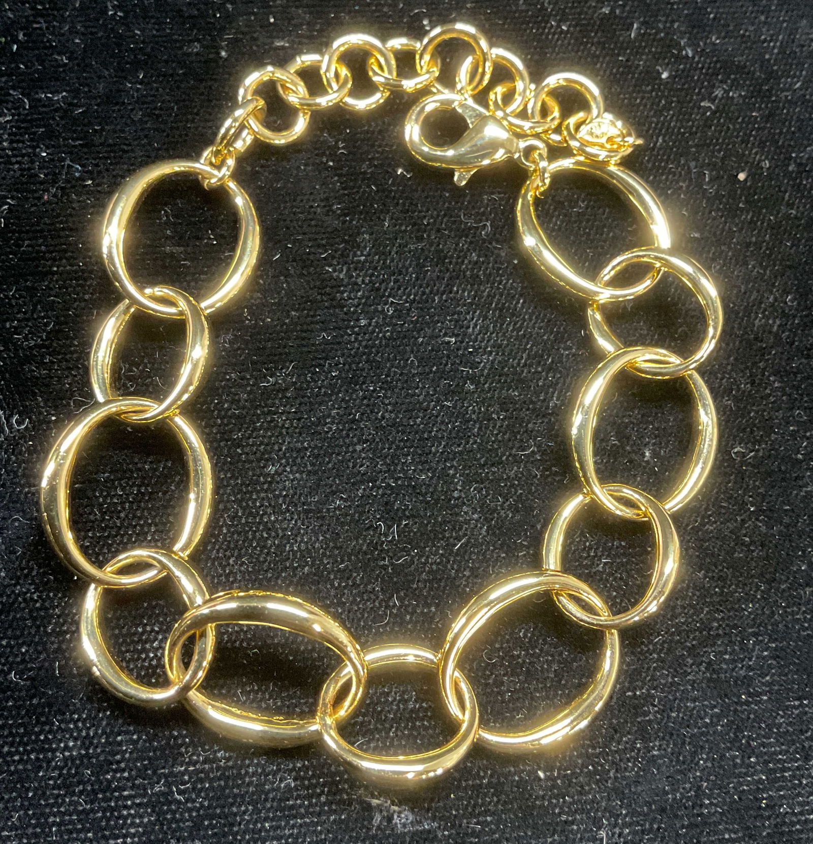 Bayou Signed Gold Plated Chain Bracelet (1 of 6)