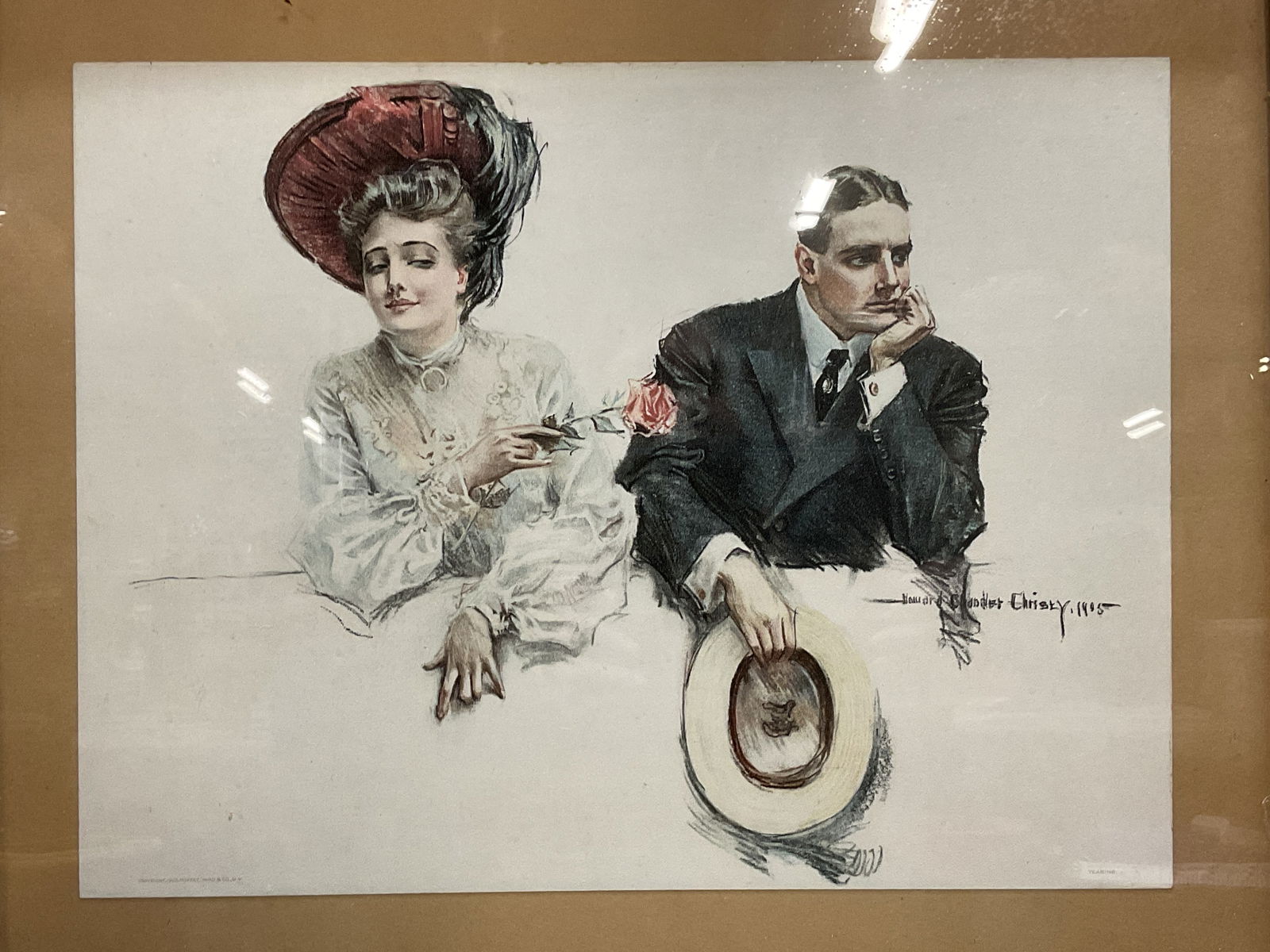 1905 Howard Chandler Christy Teasing Lithograph (1 of 6)
